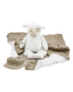 Babys Only babydeken kabel Chennille met Lamb Lugano