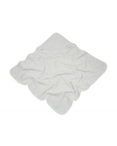 Badcape met naam van een zachte kwaliteit badstof - wit