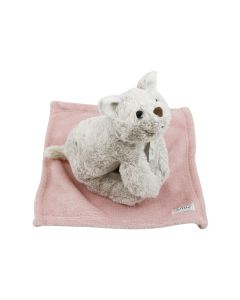 Cat Cathy op knuffeldoekje - rose quartz
