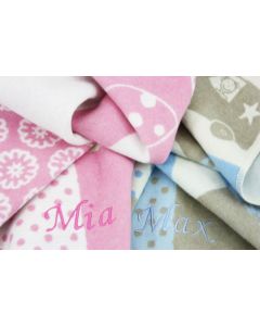 Tweeling babydekens taupe roze en/of blauw