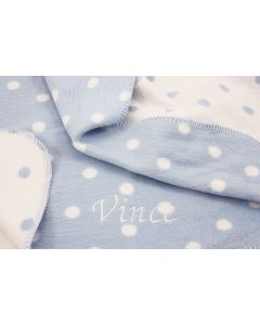 Katoenen Polka Dot deken - lichtblauw