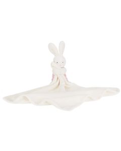 Velvet Pink Bunny Soother met naam van Jellycat