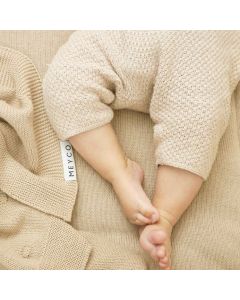 Babydeken met knots met babynaam