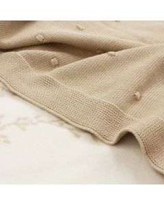 Babydeken met knots van Meyco, sand