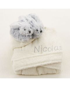 Badjas met Rabbit Richie slippers