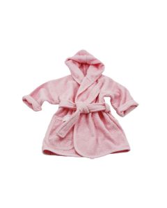 Badjas met naam geborduurd 1 - 2 jaar, roze