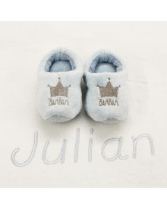BamBam klompjes op katoenen babydeken