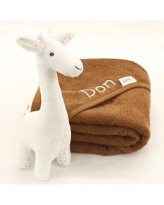 Bambam sustainable Giraffe Cuddle op badcape