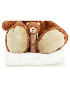 Bear Brownie op babydeken
