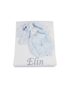 Blue Rabbit Richi tuttle op katoenen babydeken, div. kleuren