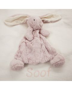 Bunny tuttle Nunu op katoenen babydeken, taupe of roze 