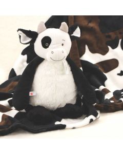 Boerderijcadeau, Cow Como op babydeken met koeienprint