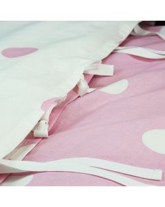 Babybeddengoed - Polka Dot babydekbed met naam