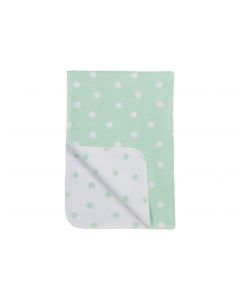 Zachte katoenen double faced polka dot deken - mint