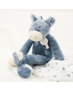 Donkey Denzell op katoenen babydeken