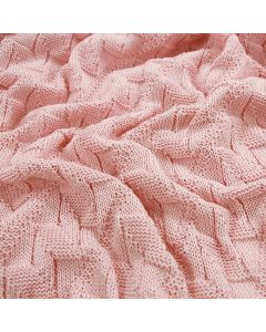 Gebreide babydeken, roze