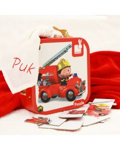 Janod Fleurus puzzelkoffer - brandweerwagen