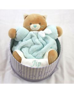 Kaloo Plume Cat in gift box, lagoon