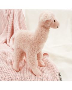Lama Lush op katoenen babydeken