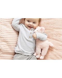 Lama Lush op katoenen babydeken