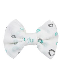 Lulujo swaddle met naam, aqua of pink circles