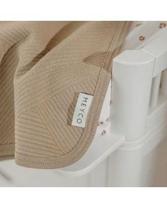 Meyco babydeken gebreid jacquard - pure taupe