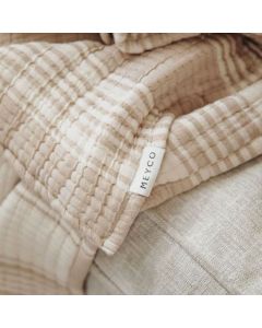 Babydeken pre-washed hydrofiel jacquard Stripe, sand