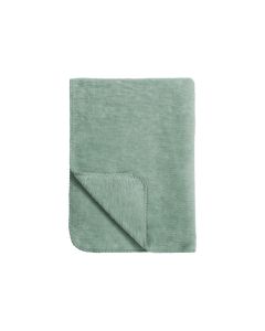 Katoenen babydeken met naam, stone green