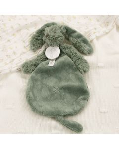 Old Green Rabbit Richie tuttle met babynaam, geen verzendkosten