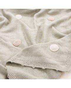 Fair Trade babydeken, pale green