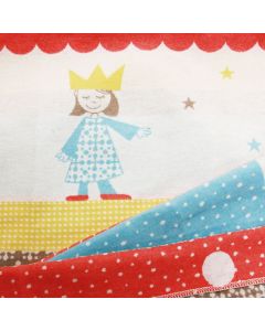 Katoenen -prinses op de erwt- babydeken met babynaam