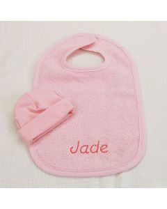 Slab met mutsje, roze - geen verzendkosten