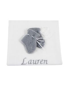  Hydrofiel doek met babyslofjes, grijs